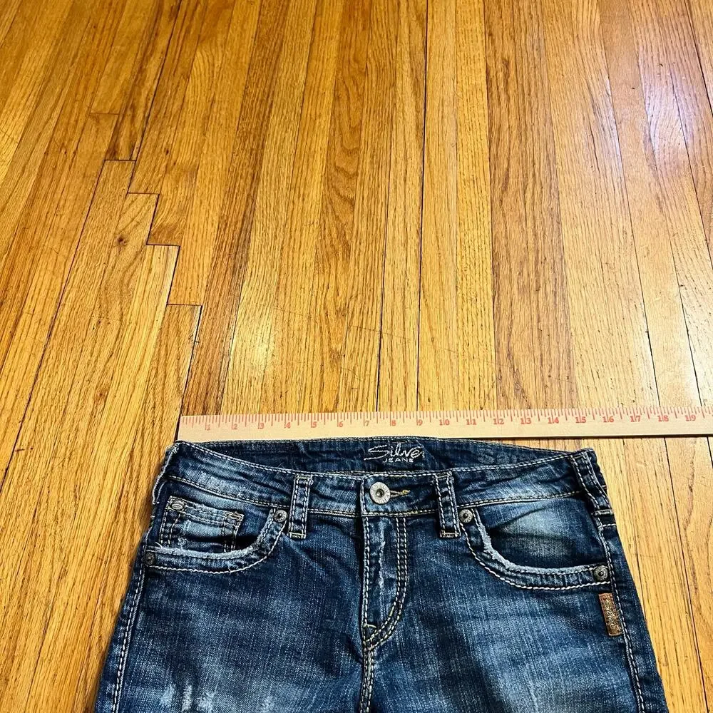 silver jeans